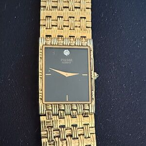Pulsar Gold and Black Men's Watch